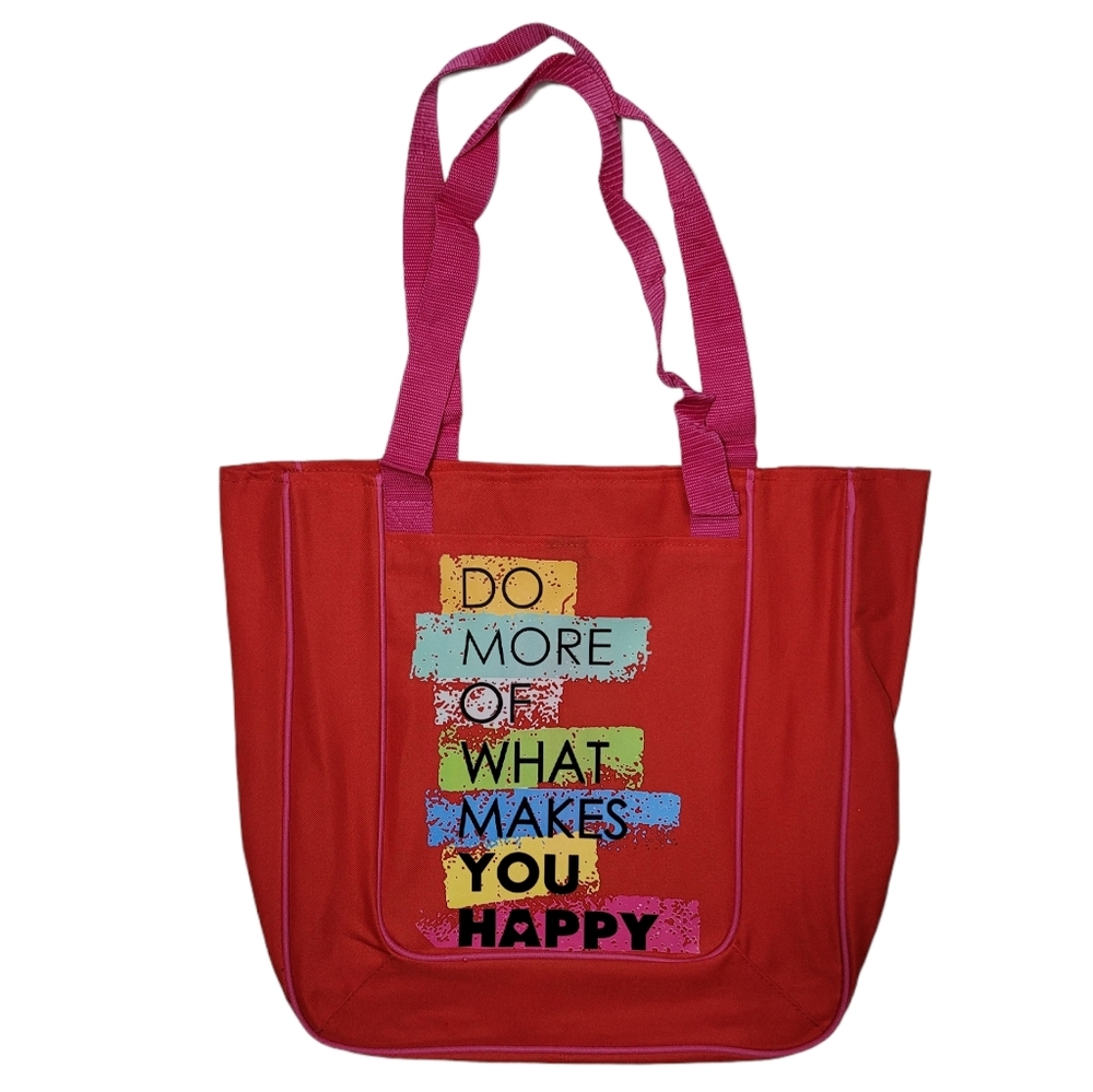 Leeds Tote Bag "Do More Of What Makes You Happy"